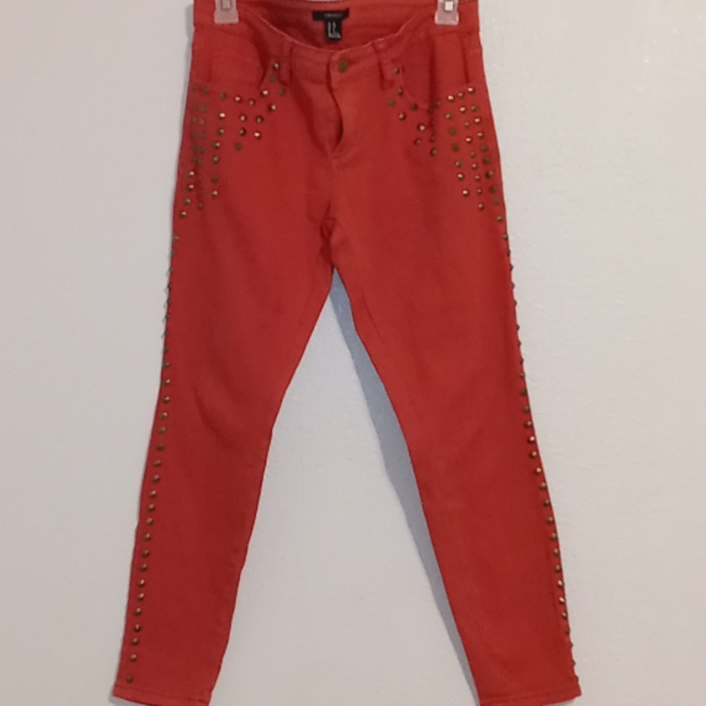 Forever 21 studded skinny jeans